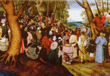 company of captain reinier reael known as themeagre company Painting - A LandScape With Saint John peasant genre Pieter Brueghel the Younger